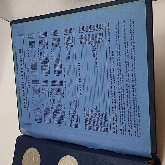 1972 Whitman Bookshelf Album Eisenhower Dollar 1971- Partially Filled - Picture 11 of 12